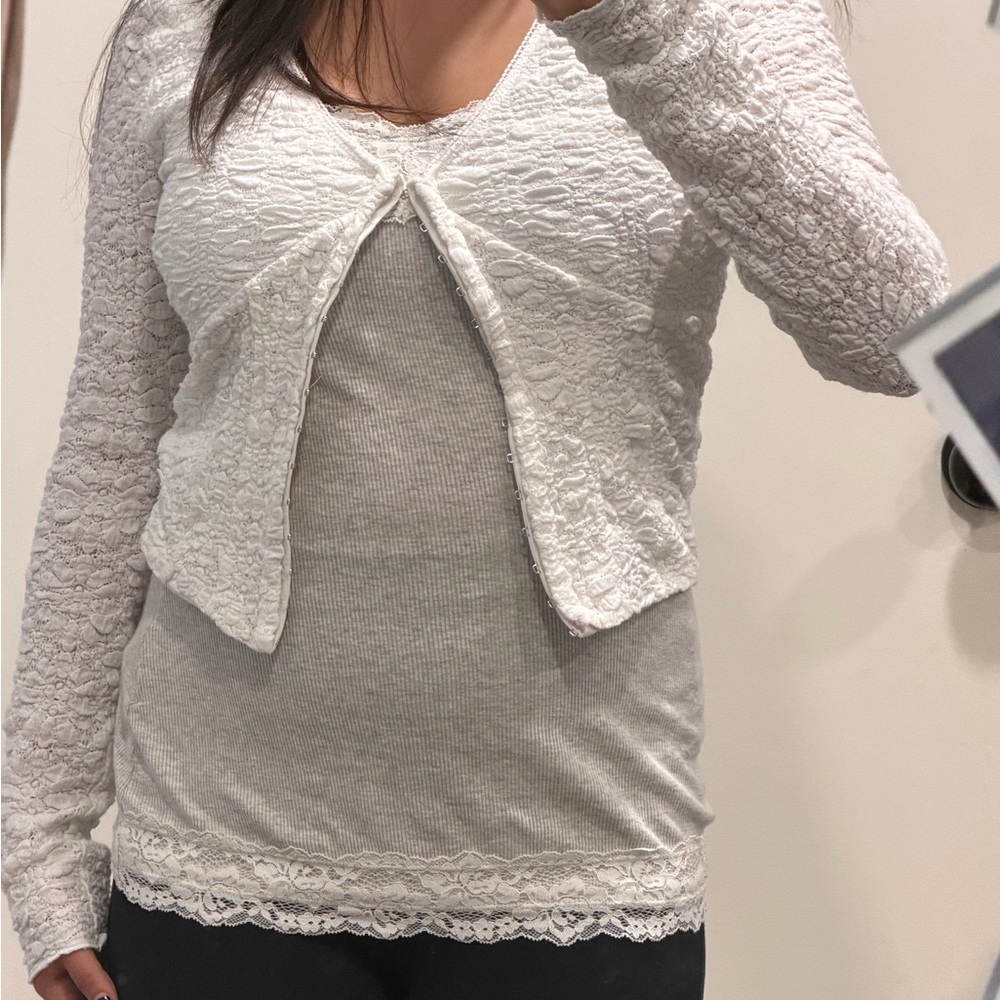 White Lace Women's Top Cardigan/Jacket